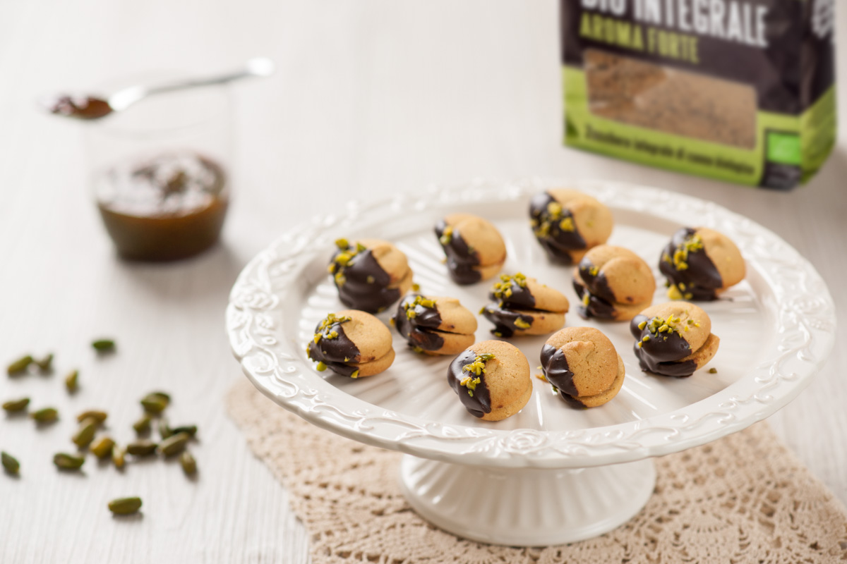 Biscotti Chicchi di Caffè fatti in casa con lo zucchero di canna biologico integrale di Italia Zuccheri