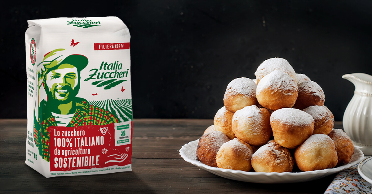 Frittelle di Ricotta Dolci Fritte fatte in casa con lo zucchero semolato 100% italiano di Italia Zuccheri