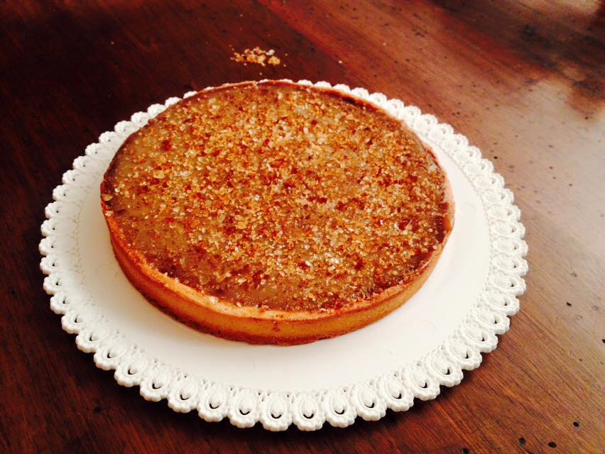 Crostata al Cioccolato Fondente e Caramello Salato fatta con lo Zucchero Muscovado di Italia Zuccheri